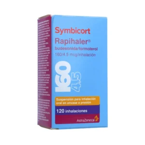 BUDESONIDA+FORMOTEROL FUMARATO 160MCG+4.5MCG SUSPENSION INHALADOR BUCAL C*1 FCO X 120 DOSIS (SYMBICORT RAPIHALER) - ASTRAZENECA