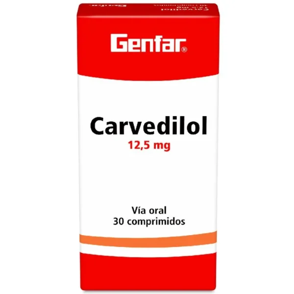 CARVEDILOL 12.5MG COMPRIMIDO GENFAR