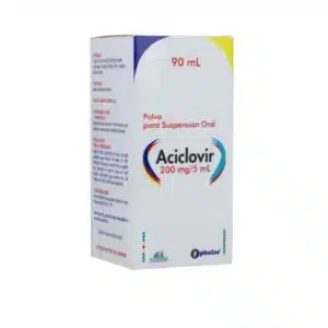 ACICLOVIR POLVO PARA SUSPENSION ORAL 200MG/5ML FRASCO * 90ML ACICLOVIR ANGLOPHARMA