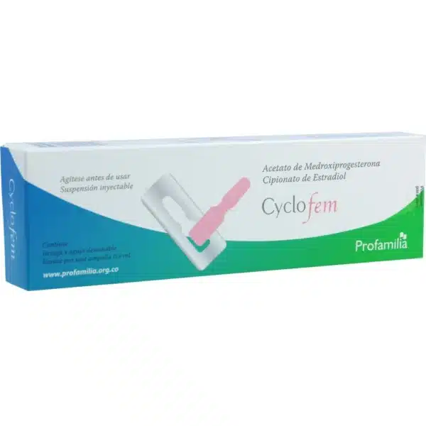 ACETATO DE MEDROXIPROGESTERONA+ CIPIONATO DE ESTRADIOL 25MG/5ML SUSPENSION INYECTABLE IM CYCLOFEM