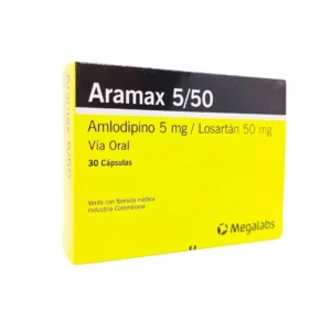AMLODIPINO 5MG / LOSARTAN 50MG CAPSULA ARAMAX 5/50