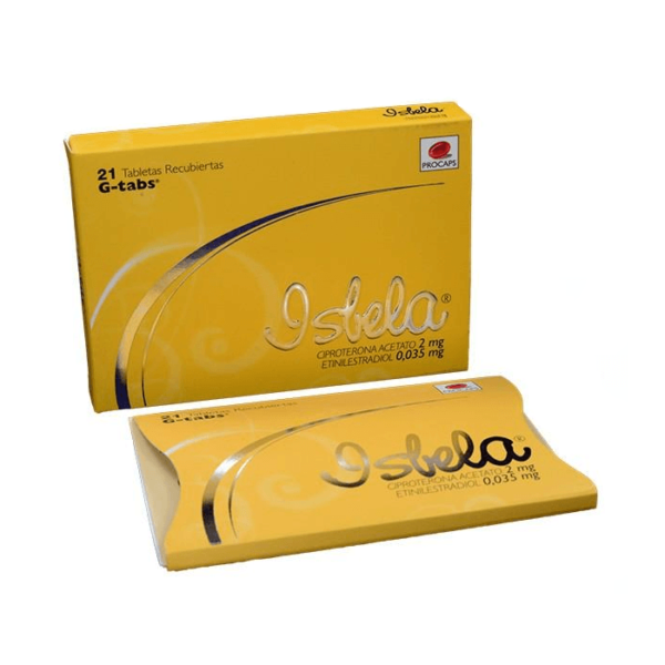 CIPROTERONA + ETINILESTRADIOL 2M+0.035MG TABLETA RECUBIERTA ISBELA PROCAPS