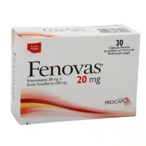 ACIDO FENOFIBRICO 135MG + ROSUVASTATINA 20MG CAPSULA BLANDA FENOVAS 20MG