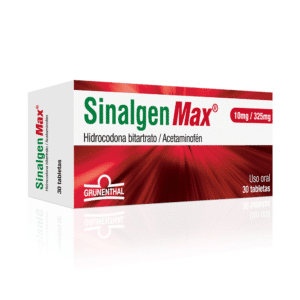 ACETAMINOFEN + HIDROCODONA 325MG+10MG TABLETAS SINALGEN MAX