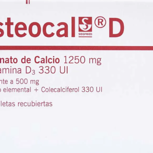 CARBONATO DE CALCIO +  VIDAMINA D 1250MG + 330UI TABLETA OSTEOCAL D