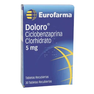 CICLOBENZAPRINA CLORHIDRATO 5MG TABLETA RECUBIERTA DOLORO