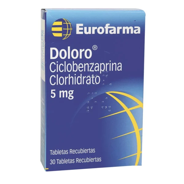 CICLOBENZAPRINA CLORHIDRATO 5MG TABLETA RECUBIERTA DOLORO