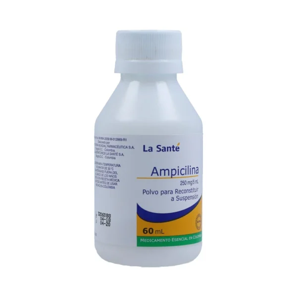 AMPICILINA 250MG/5ML POLVO PARA RECONSTITUIR A SUSPENSION ORAL FRASCO*60ML LA SANTE