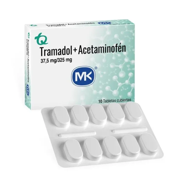ACETAMINOFEN + TRAMADOL 325MG/37.5MG TABLETA CUBIERTA MK