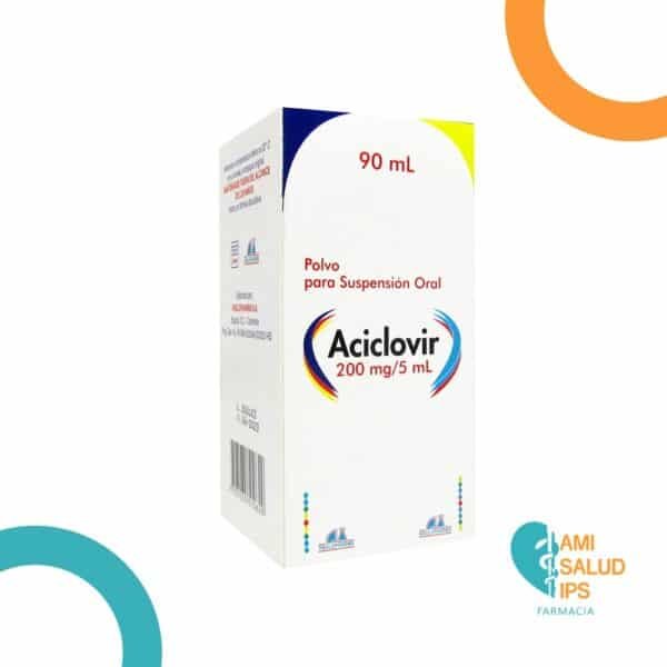 ACICLOVIR POLVO PARA SUSPENSION ORAL 200MG/5ML FRASCO * 90ML ACICLOVIR ANGLOPHARMA