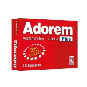 ACETAMINOFEN + CAFEINA 500MG+50MG TABLETAS ADOREM PLUS