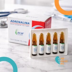 ADRENALINA SOLUCION INYECTABLE 1ML*1MG/ML 5 AMPOLLAS ECAR