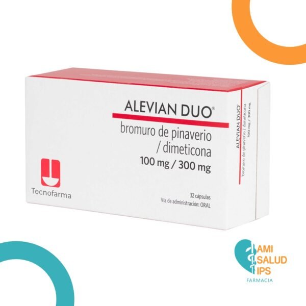 BROMURO DE PINAVERIO 100MG / DIMETICONA 300MG CAPSULAS ALEVIAN DUO