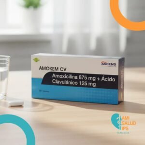 AMOKEM CV ACIDO CLAVULANICO 125MG, AMOXICILINA 875MG C*14 TABLETAS ASCEND
