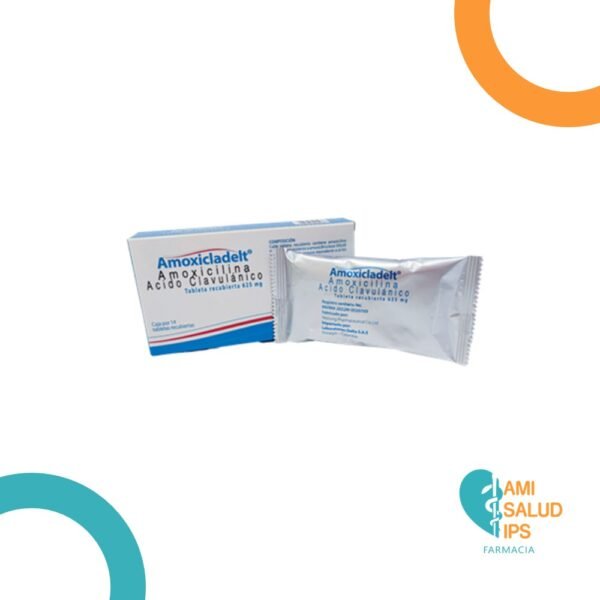 AMOXICILINA + ACIDO CLAVULINICO 500MG+125MG TABLETAS AMOXICLADELT 625