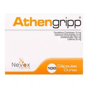 FENILEFRINA 10MG + CETIRIZINA 5MG + ACETAMINOFEN 500MG + CAFEINA 30 MG ATHENGRIPP