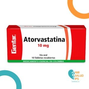 ATORVASTATINA 10MG TABLETA RECUBIERTA GENFAR