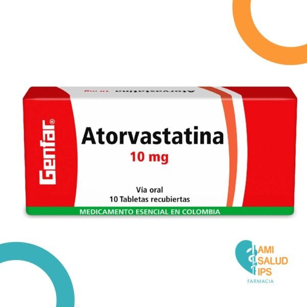 ATORVASTATINA 10MG TABLETA RECUBIERTA GENFAR
