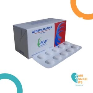 ATORVASTATINA 20MG TABLETA RECUBIERTA ECAR