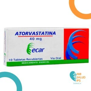 ATORVASTATINA 40MG TABLETA RECUBIERTA ECAR