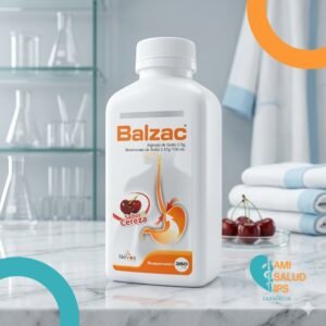 BALZAC CEREZA ALGINATO DE SODIO 2.5G, BICARBONATO DE SODIO 2.67G SUSPENSION ORAL FRASCO*360ML NEVOX FARMA