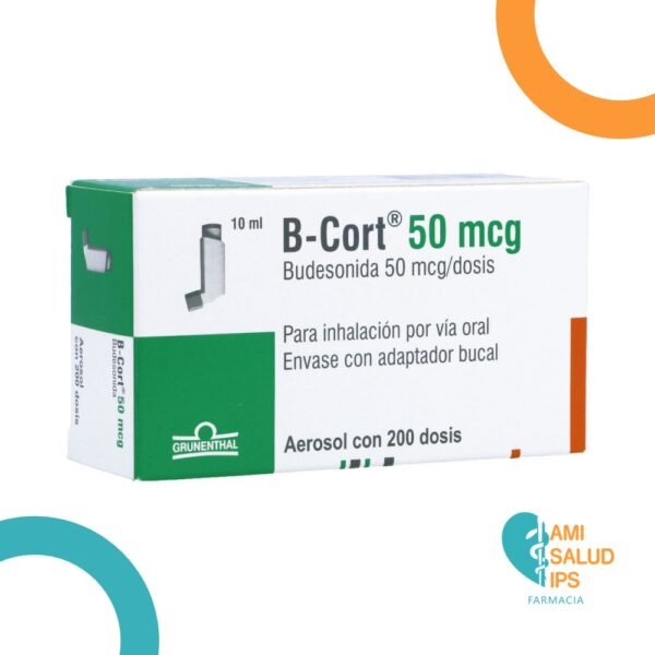 BUDESONIDA 50MCG SOLUCION INHALADOR BUCAL C*1 FCO * 200 DOSIS B-CORT GRUNENTHAL
