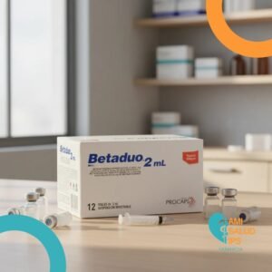 BETADUO BETAMETASONA DIPROPIONATO 10MG, BETAMETASONA FOSFATO 4MG SUSPENSION INYECTABLE C*12 VIALES DE 2ML PROCAPS