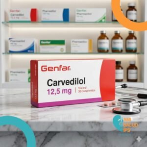 CARVEDILOL 12.5MG * 30 COMPRIMIDOS GENFAR