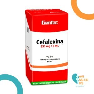 CEFALEXINA 250MG/5ML POLVO PARA SUSPENSION FRASCO*60ML GENFAR