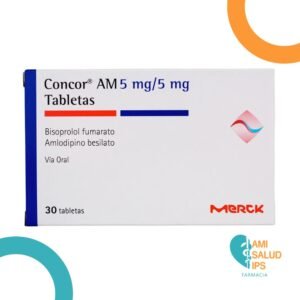 BISOPROLOL FUMARATO 5MG + AMLODIPINO BESILATO 5MG CONCOR AM TABLETA MERCK