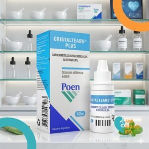 CRISTALTEARS PLUS CARBOXIMETILCELULOSA 0.5%, GLICERINA 0.9% SOLUCION OFTALMICA FRASCO*10ML MEGALABS