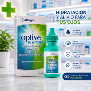 OPTIVE FUSION CARBOXIMETILCELULOSA 0.5%, GLICERINA 0.9%, HIALURONATO DE SODIO 0.1% SOLUCION OFTALMICA FRASCO*15ML ABBVIE