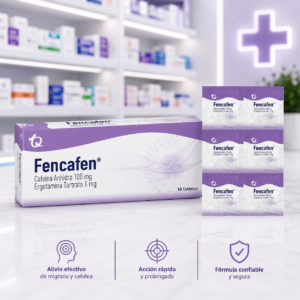 FENCAFEN CAFEINA ANHIDRA 100MG, ERGOTAMINA 1MG BLISTER * 10 TABLETAS - TECNOQUIMICAS