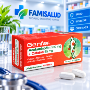 ACETAMINOFEN 500MG / CAFEINA 65MG C*48 TABLETAS GENFAR
