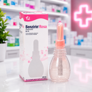 BENZIRIN ROSA DUCHA + CANULA BENCIDAMINA CLORHIDRATO 0.1% SOLUCION VAGINAL FRASCO*140ML  TECNOQUIMICAS