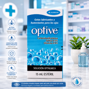 OPTIVE CARBOXIMETILCELULOSA 0.5%, GLICERINA 0.9% SOLUCION OFTALMICA FRASCO*15ML - ABBVIE