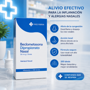 BIOSYNTEC BECLOMETASONA DIPROPIONATO 50MCG/DOSIS AEROSOL NASAL FRASCO*200 DOSIS FAES FARMA