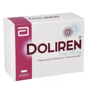 ACETAMINOFEN + HIDROCODONA 325MG+5MG TABLETAS DOLIREN