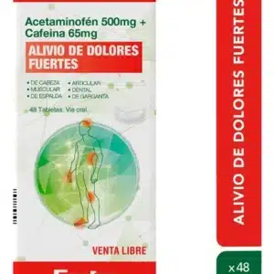 ACETAMINOFEN + CAFEINA 500MG+65MG TABLETAS GENFAR