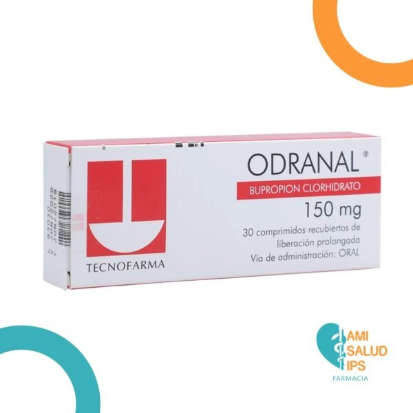 BUPROPION CLORHIDRATO 150MG COMPRIMIDO DE LIBERACION PROLONGADA ODRANAL