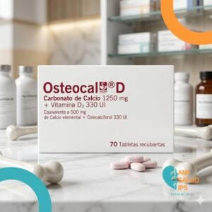 OSTEOCAL D CARBONATO DE CALCIO 1250MG, VITAMINA D 330UI TABLETAS RECUBIERTAS - SIEGFRIED