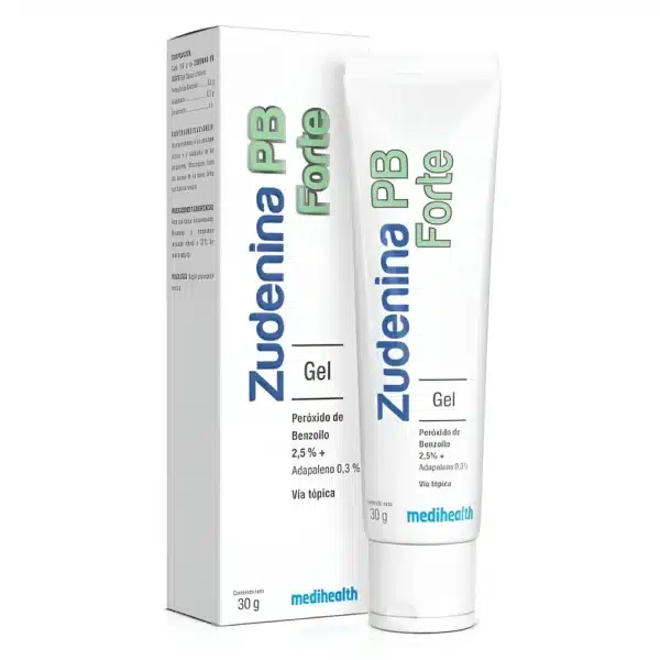 ADAPALENO 0,3% + PEROXIDO DE BENZOILO 2,5% GEL TOPICO TUBO*30G ZUDENINA PB FORTE