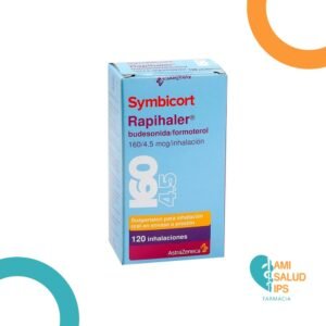 BUDESONIDA+FORMOTEROL FUMARATO 160MCG+4.5MCG SUSPENSION INHALADOR BUCAL C*1 FCO X 120 DOSIS (SYMBICORT RAPIHALER) - ASTRAZENECA