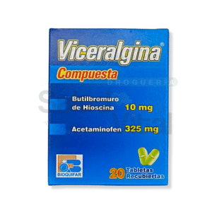 ACETAMINOFEN 325MG + HIOSCINA N-BUTILBROMURO 10MG TABLETA VICERALGINA COMPUESTA