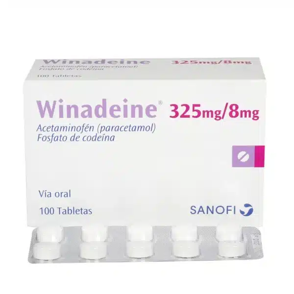 ACETAMINOFEN + CODEINA 325MG+8MG TABLETAS WINADEINE
