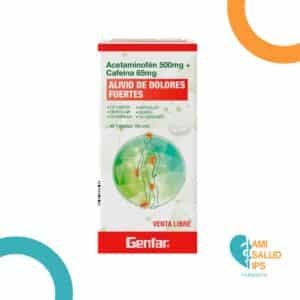 ACETAMINOFEN + CAFEINA 500MG+65MG TABLETAS GENFAR