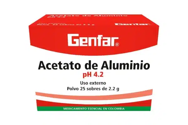 ACETATO DE ALUMINIO POLVO SOBRES DE 2.2G GENFAR
