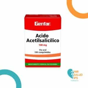 ACIDO ACETILSALICILICO 100MG TABLETA GENFAR