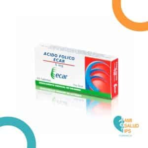 ACIDO FOLICO 5MG TABLETA ECAR