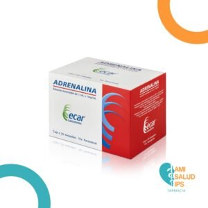 ADRENALINA SOLUCION INYECTABLE 1ML*1MG/ML AMPOLLA ECAR